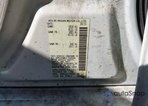 2015 Nissan Altima 2.5 S z USA, uszkodzony, nr VIN 1N4AL3AP8FC592057